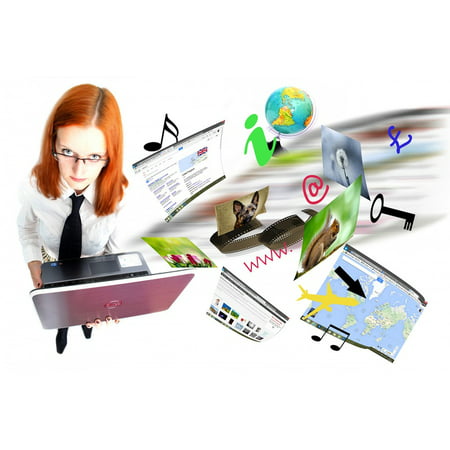 LAMINATED POSTER Network Video Laptop Internet Page Email Data Poster Print 24 x (Best Basic Laptop For Internet And Email)