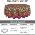 thumbnail image 5 of Red Mandala Tablecloth 60 Inch Round Washable Polyester Boho Table Cloth Fabric Farmhouse Table Cove for Dining Room Kitchen Picnic Camping Holiday Home Indoor Outdoor Party Decoration, 5 of 6
