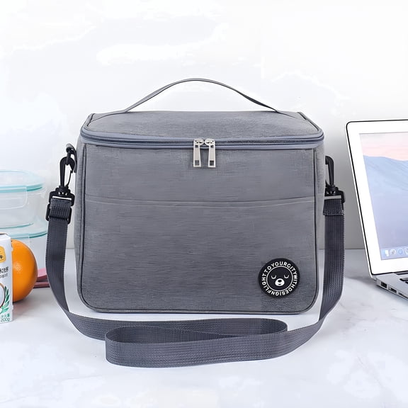 ASTOTSELL Adjustable Shoulder Strap Oxford Fabric Reusable Lunch Bags - Grey