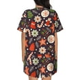 thumbnail image 3 of Picia Winter Holiday Christmas Pajamas Sets for Women Soft Short-Sleeved Pjs with Lounge Shorts Two Piece Sleepwear-4X-Large, 3 of 9