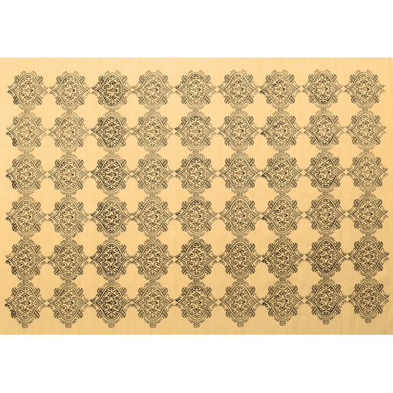Ahgly Company Indoor Rectangle Abstract Brown Contemporary Area Rugs, 8' x 10'