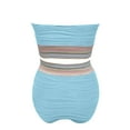 thumbnail image 5 of EHRWE Bikinis For Women High Waisted Bandeau Bikini Set Female Strapless Two Piece Swimsuits Ribbed Longline Full Coverage Bathing Suits Swimwear Swim Suit 2025, 5 of 5