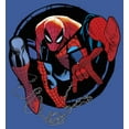 thumbnail image 2 of Women's Spider-Man: Beyond Amazing Web Slinger Circle  Racerback Tank Top Royal Blue Heather Medium, 2 of 4