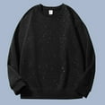 thumbnail image 4 of Arlun Glitter Sweatshirts for Women Trendy Sparkling Casual Loose Fit Long Sleeve Hoodless Sweatshirt Solid Color Crewneck Pullover Tops Plus Size Workout Casual Outfits Black S, 4 of 4