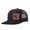 Black and black net, variant on Hi.Letter leather patch pattern, suitable for travel and fashion, outdoor mesh hat, men's breathable adjustable baseball cap