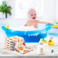 thumbnail image 6 of Dreamtimes 3 PCS Pumpkin Latte Spice Baby Muslin Washcloths, Autumn Themed Face Towel Burp Cloths Ultra Soft Absorbent Cotton Bath Wipes Towels for Newborn Boys Girls, 6 of 7