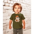 thumbnail image 4 of Trendy Ghost Peace Sign Shirt for Youth and Toddler Boys Fall Halloween T-Shirt Military Green Shirt Youth Large, 4 of 5