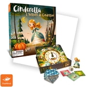 FoxMind Games Cinderella - Granna Fairytale Series, Kids Tile-Laying Boardgame, Help Cinderella Get Ready For The Great Ball Given By The Prince, 1-4 Players, 20 Mins, Toddler & Children Ages 4+