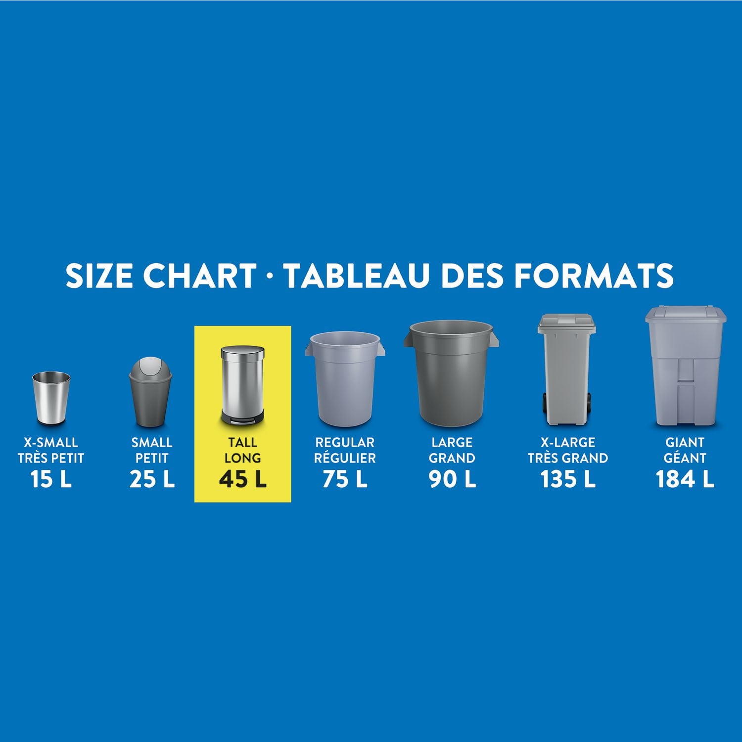 Great Value Tall Kitchen Garbage Bags, 61 x 71 cm