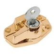 thumbnail image 1 of Prime-Line F 2534 Keyed Child-Proof Sash Lock 2 In. Hole Centers Diecast Zinc Polished Brass (Single Pack), 1 of 2