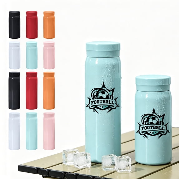 200ml Mini Insulated Cup, Stainless Steel Travel Mug, Leak Proof Portable Thermal Coffee Cup for Office Classroom, Keeps Hot Cold, Orange, 6.7oz