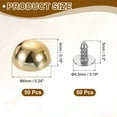 thumbnail image 2 of 50Pcs Dome Studs, 6mm Plastic Round Mushroom Flat Back Rivets, Light Gold, 2 of 6