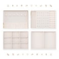 thumbnail image 4 of Unique Bargains 3 Layer Jewelry Box PU Leather Jewelry Organizer Case with Drawer White, 4 of 8