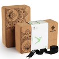 thumbnail image 1 of Bloques de yoga Overmont, 2 unidades, corcho natural con correa de 2,5 m, 1 of 7