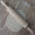 thumbnail image 2 of Rodillo de cocina para pan y galletas, rodillo para masa con talla de pollo y flores, 2 of 6