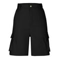 thumbnail image 4 of ZZwxWA Women's Hiking Cargo Shorts 7/8"" Length Inseam Lightweight Shorts Quick Dry Outdoor Shorts with Pockets, 4 of 7