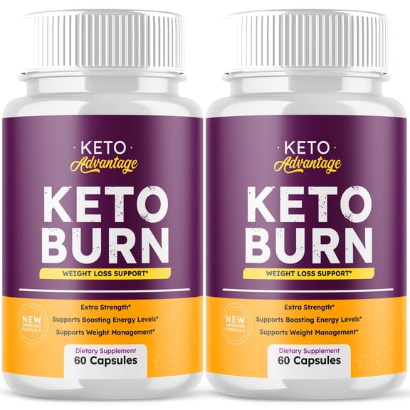 (2 Pack) Keto Advantage Keto Burn Pills Advanced Ketogenic Supplement Includes Exogenous Ketones Premium Ketosis Support for Men Women 120 Capsules