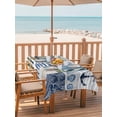 thumbnail image 2 of Outdoor Tablecloth with Umbrella Hole for Patio/Picnic/Party/Camping, Summer Coastal Waterproof Table Cloth Rectangle Table Cover Washable, Nautical Anchor Sailboat Marine Life Vintage (54"x 80"), 2 of 8