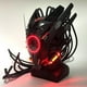 thumbnail image 2 of Máscara gótica de casco con trenzas LED Máscara de disfraz para hombre Máscara LED Casco Cosplay estilo A, 2 of 7
