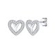 thumbnail image 1 of Pendientes de Corazón de Plata Esterlina Silvora con Letra Y, 1 of 8