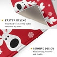 thumbnail image 3 of Christmas Dish Drying Mat for Kitchen Counter Cute Reindeer Winter Microfiber Absorbent Dish Draining Reusable Washable Foldable Extra Large 18"x24", 3 of 7