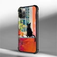thumbnail image 2 of Case for iPhone 11 Pro Max Case, Window Sill Black Cat Oil Painting Pattern Graphic Design Girl Boy Soft Silicone Hard Acrylic Shock Protection Case for iPhone 11 Pro Max, 2 of 7