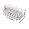 thumbnail image 3 of Dual-Layer Ice Cube Tray with Lid - BPA-Free Food Grade Plastic, One-Press Release & Transparent Design, Leakproof, Stackable & Includes Ice Scoop (Household Refrigerator Essential) White, 3 of 6