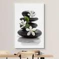 thumbnail image 3 of wall26 Canvas Print Wall Art Zen Dark Basalt Stones with Magnolia Blossoms Nature Floral Photography Realism Rustic Colorful Multicolor Ultra for Living Room, Bedroom, Office - 12"x18", 3 of 5