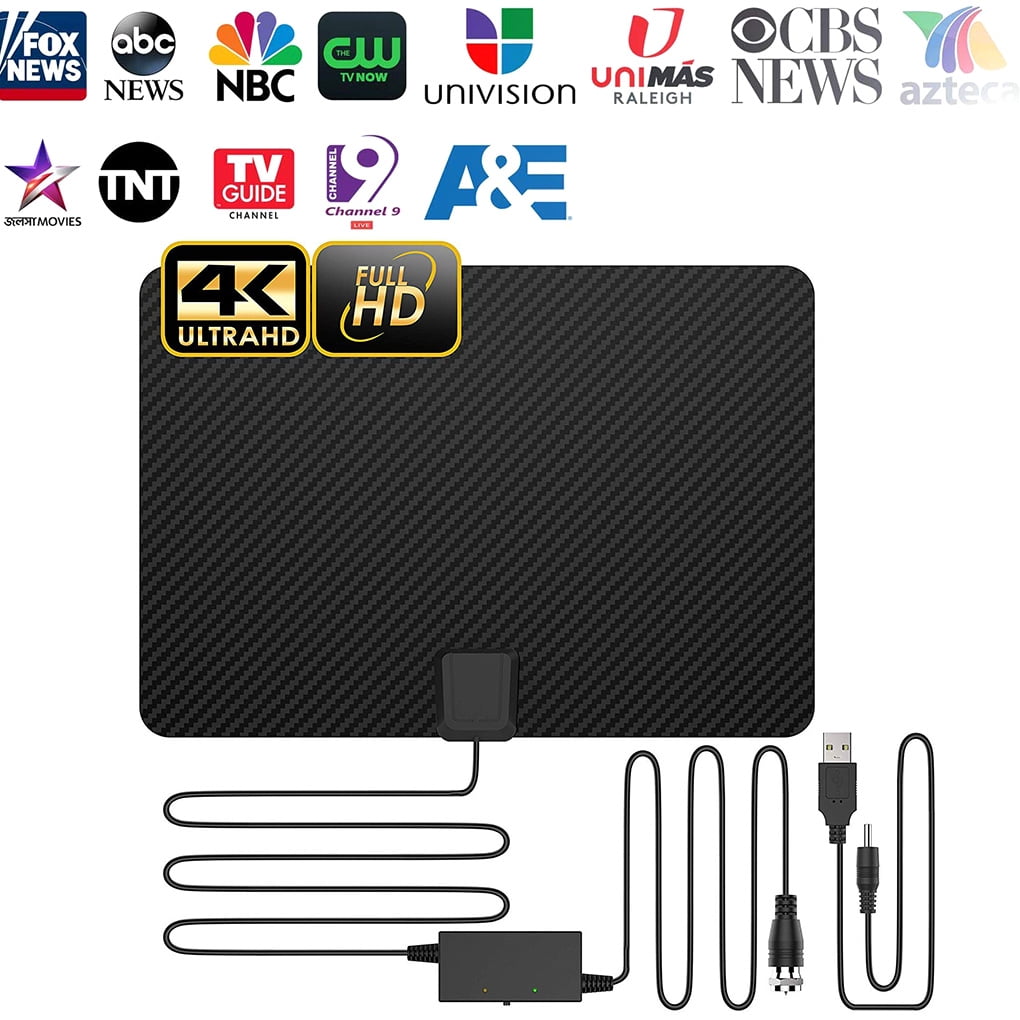 TV Antenna 2020 Newest HDTV Antenna with Amplifier Signal Booster 14.5ft Cable Support All Types Television Receive 4K/1080P HD Free Local Channels Antenna TV Digital Hd Indoor 120 Miles Range 