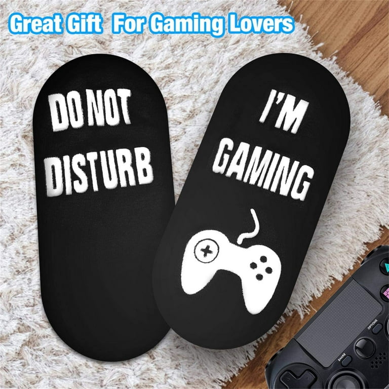 Funny Gaming Socks - 'Do Not Disturb' Message - Perfect Gifts for Teenage  Boys, Men, Women, Fathers, Husbands, Sons, and Kids who Love Games 