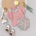 thumbnail image 2 of Cathalem Girls’ T-Shirt and Short Set Two Piece Shorts Set,Pink 98, 2 of 5