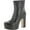 Black Leather, variant on Franco Sarto Womens Valeria Leather Platforms Booties