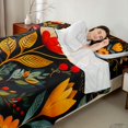 thumbnail image 4 of Manfei Vintage Floral Leaves Queen Sheets 4 Pieces,Bohemian Rustic Botanical Queen Sheet Sets,1 Flat Sheet,1 Fitted Sheet and 2 Pillowcases, 4 of 6