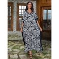 thumbnail image 6 of Edolynsa Swimwear Cover up for Women Loose Kaftan Gown Long Caftan Robe Printed Moomoo Dresses Casual Nightgown, 6 of 10