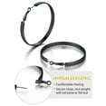 thumbnail image 5 of ChainsHouse Black Hoop Earrings for Women Wheat Shaped 60mm Diameter Huggie Hoops Earring Birthday Christmas Jewelry Gift for Daughter Wife Mother, 5 of 12