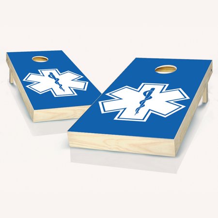 Skip's Garage EMS Solid Wood Cornhole Board Set