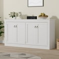 thumbnail image 5 of Cozy Castle Sideboard, Buffet Cabinet with Storage, Accent Cabinet with 4 Doors, Sideboard Buffet Storage Cabinet for Kitchen, Living Room, White, 5 of 9