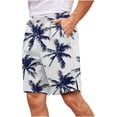 thumbnail image 6 of Yertdoel Beach Shorts for Men Fashion Hawaiian Print Swim Trunks Drawstring Slits with Pockets Outdoor UV Protective Summer Lightweight Casual Comfy Shorts, 6 of 7