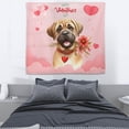 thumbnail image 3 of Happy Valentine's Day Mastiff holding flowers Tapestry Mastiffs Dog Lover Gifts Idea Wall Hanging Backdrop Home Decor - 3005, 3 of 5