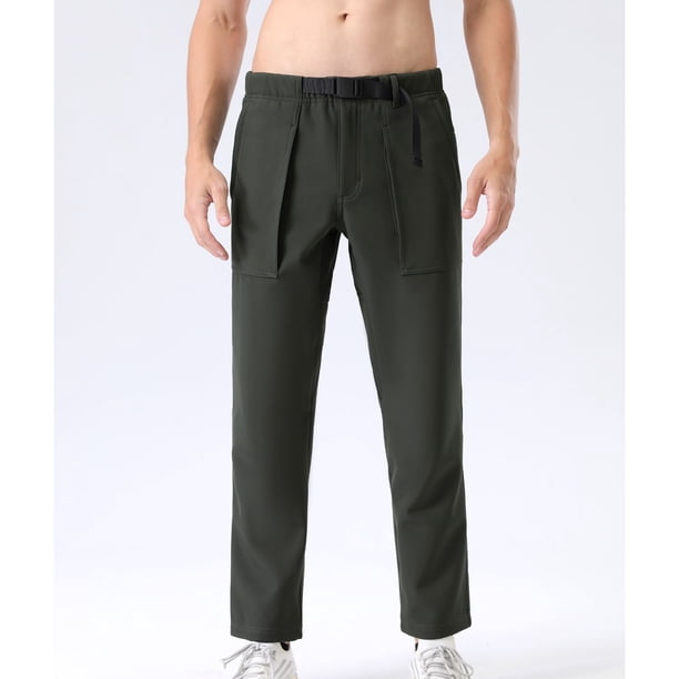 Pantalones largos para hombre, informales, para uso diario, para exteriores, playa, sueltos, ligeros, transpirables, de poliéster