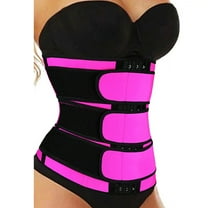 Puntoco Women Shapeware Clearance Wrap Waist Belt Slimming Body Shaper Plus Size Waist Trainer Shapeware Hot Pink 20(XXXXXXL)