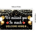 thumbnail image 3 of Welcome Home Backdrop Banner Decorations with 70.8"X43.3"，We Missed You So Much Backdrop Photo Booth Props for Graduation Retirement Military Army Homecoming Decorations (Black), 3 of 5