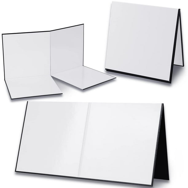 Tablero de juego plegable en blanco Zhanmai, cuádruple, borrado en seco, 4 unidades