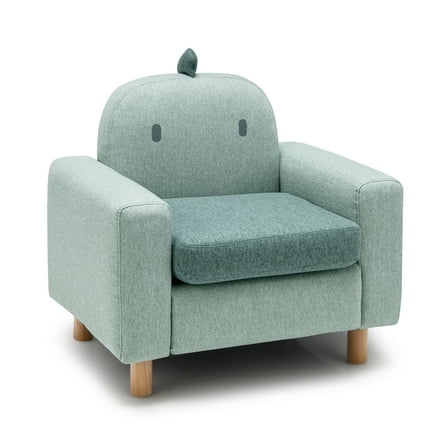 Gymax Kids Dinosaur Sofa Wooden Armrest Chair Couch w/ Thick Cushion Beech Legs Gift
