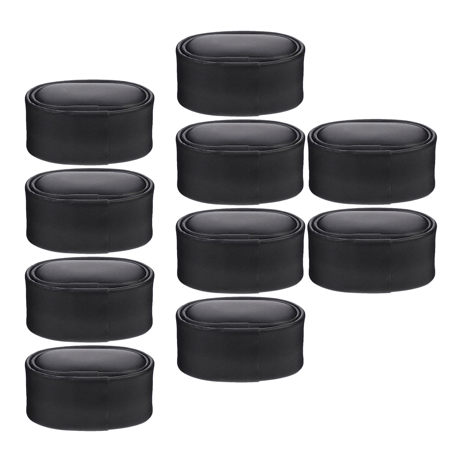 OUNONA PU Watch Winder Cushions, Compact Size, Black, for Watch Case, 10Pcs