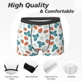 thumbnail image 2 of Men's Boxer Briefs, Cute Strawberry Light Blue Flower Soft Comfy Mens Underwear Boxer Briefs Breathable With Widen Waist, 2 of 7