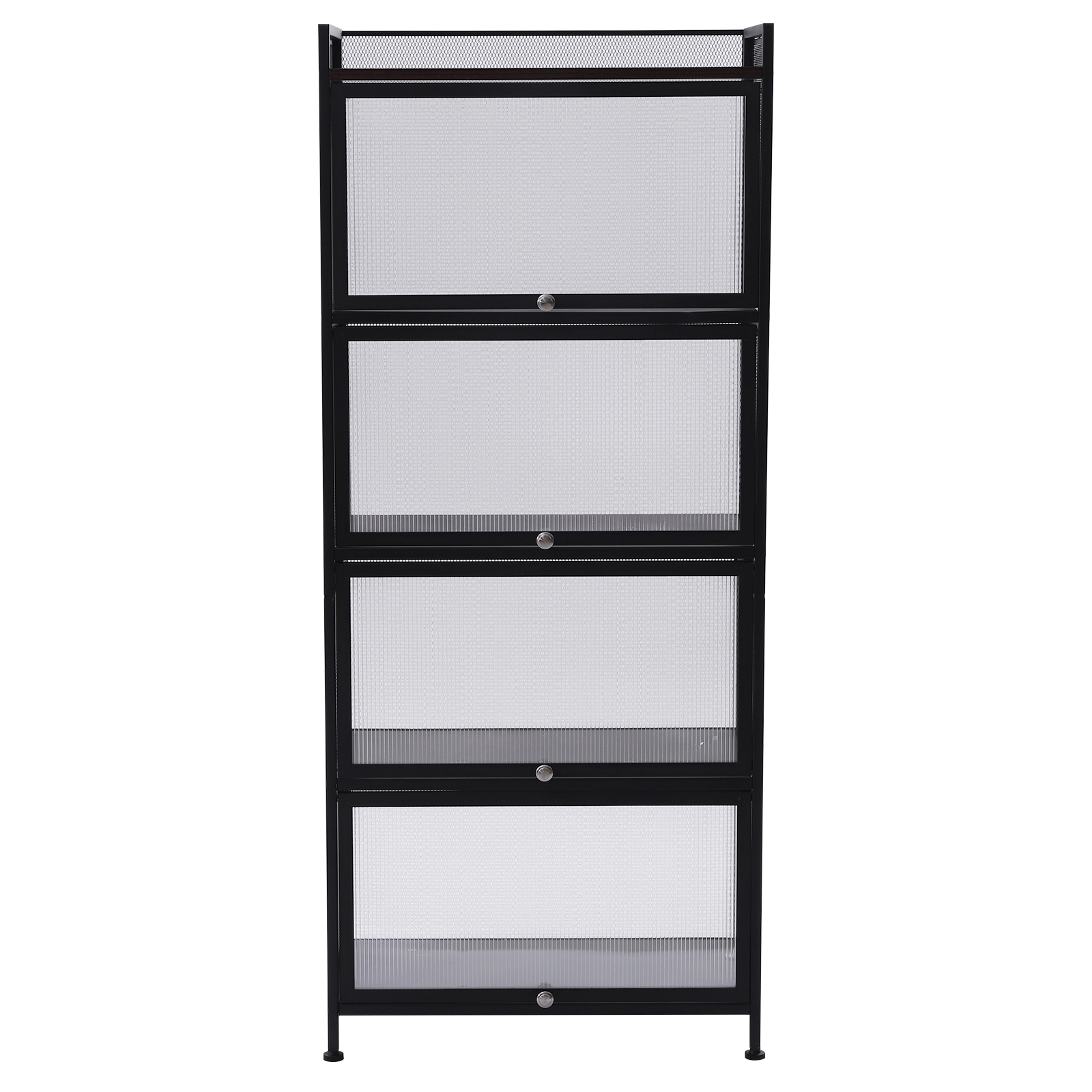 MONIPA Metal Black Breathable mesh Storage Kitchen Buffet