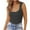 Dark Gray, variant on XFLWAM Womens Square Neck Tank Tops Basic Fitted Double Lined Summer Tops Cute Sleeveless Shirts