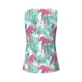 thumbnail image 5 of Picia Flamingo Pattern Women's Workout Tank Top,Breathable Activewear,Slim Fit Athletic Top,Versatile Workout Moisture-wicking top-Small, 5 of 9
