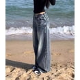 thumbnail image 3 of Y2k 2000s Vintage Baggy Jeans Woman Harajuku Streetwear Oversize Denim Pants Korean Style Gyaru Grunge Hip Hop Trousers, 3 of 5